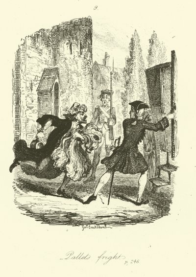 Illustration für Peregrine Pickle von Tobias Smollett von after George Cruikshank