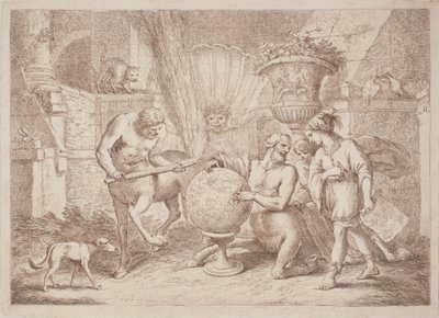 Chiron lehrt Achilles Geographie von after Giovanni Benedetto Castiglione Gaetano Zompini