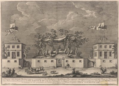 Die zweite Maschine für die Chinea von 1759: Eine "Deliziosa" mit einem Bacchanal von after Giuseppe Palazzi Giuseppe Vasi after Paolo Posi