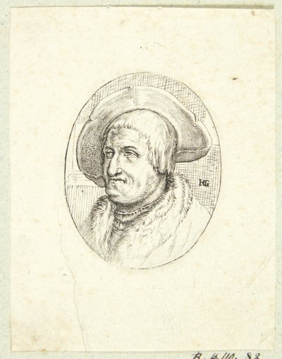 Fantasieporträt eines alten Mannes mit Hut von after Hendrick Goltzius