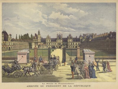 Ankunft des Präsidenten von Frankreich im Palais de Fontainebleau von after Henri Meyer