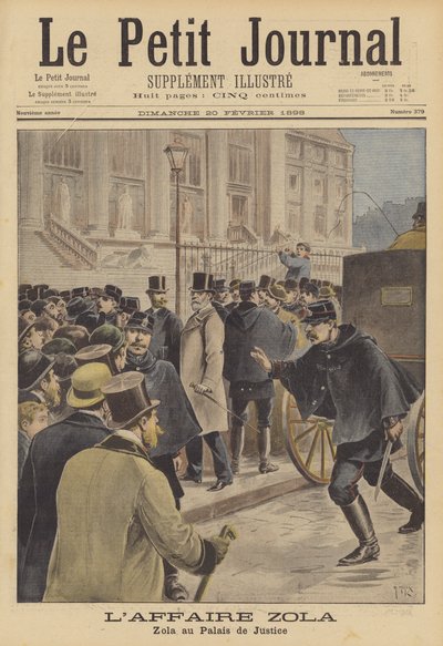 Emile Zola im Palais de Justice von after Henri Meyer