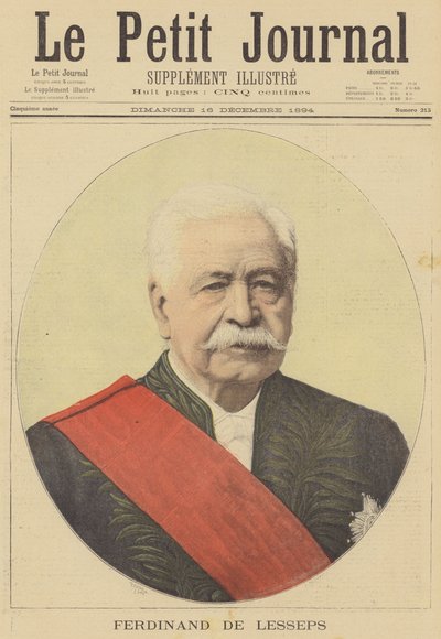 Ferdinand de Lesseps von after Henri Meyer