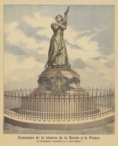 Denkmal zur Hundertjahrfeier des Beitritts von Savoyen zu Frankreich von after Henri Meyer