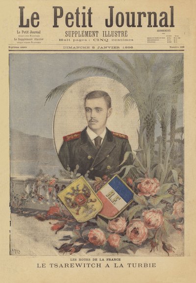 Königliche Besucher in Frankreich: Der russische Zarewitsch in La Turbie von after Henri Meyer