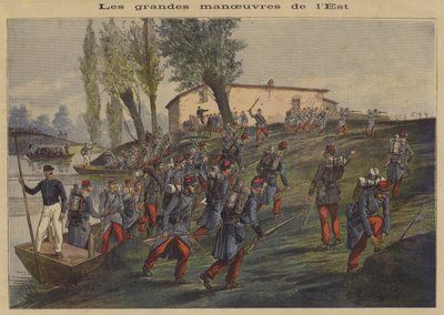 Die französische Armee bei Manövern im Osten des Landes von after Henri Meyer