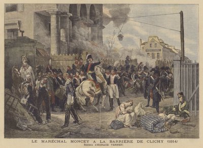 Marschall Moncey am Clichy-Tor im Jahr 1814 von after Horace Vernet