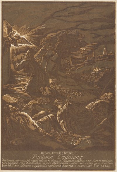 Christus am Ölberg von after Jacopo Bassano John Baptist Jackson