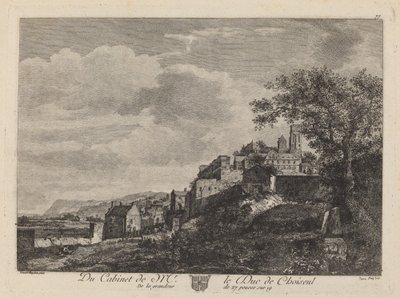 Ansicht einer Hügelstadt von after Jan van der Heyden Jeanne Deny