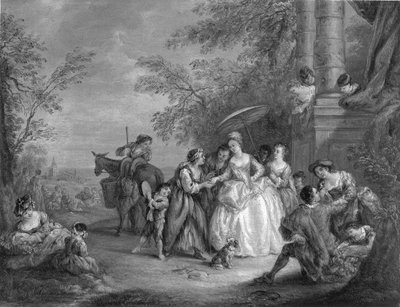 La Bonne Aventure von after Jean Baptiste Joseph Pater