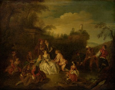 Das Geschenk der Fischer von after Jean Baptiste Joseph Pater