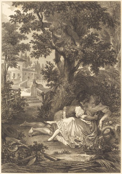La gageure des trois commeres: Der Birnbaum von after Jean Baptiste Mallet