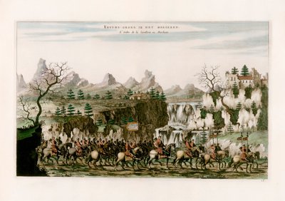 Kavallerie marschiert von after Johannes Nieuhof
