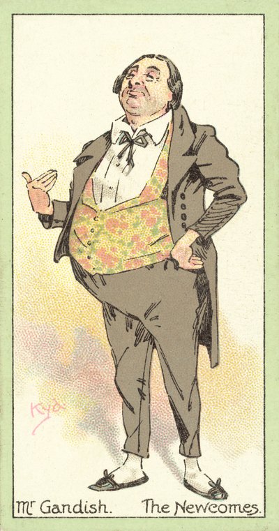 Mr Gandish, Die Newcomes (Chromolitho) von after Joseph Clayton Clarke