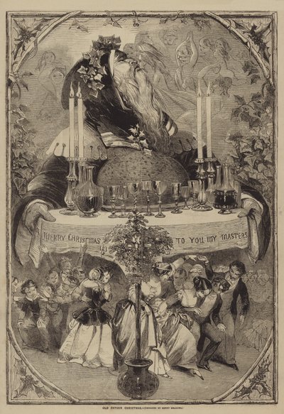 Der alte Weihnachtsmann von after Joseph Kenny Meadows