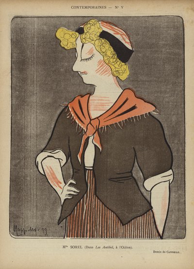 Mlle Sorel, Illustration für Le Rire von after Leonetto Cappiello