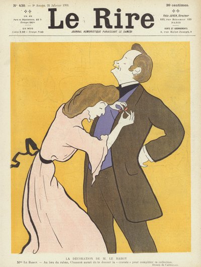 Die Auszeichnung von Herrn le Bargy. Illustration für Le Rire von after Leonetto Cappiello