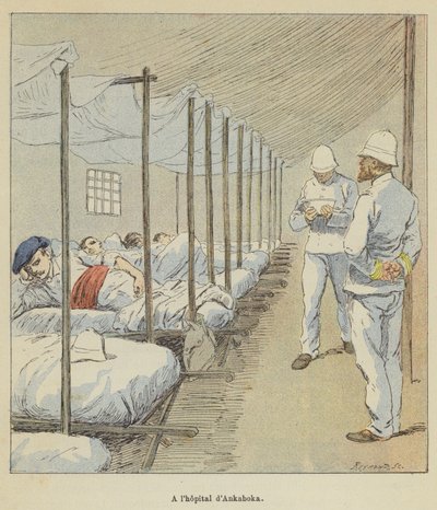 Im Krankenhaus von Ankaboka von after Louis Charles Bombled