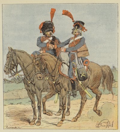 Pferdeartillerie der Garde und der Linie von after Louis Charles Bombled