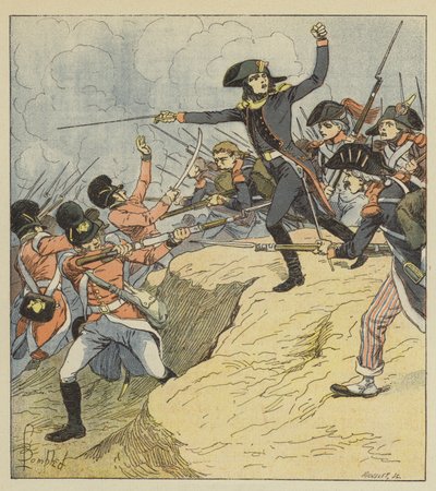 Bonaparte verwundet in Toulon von after Louis Charles Bombled