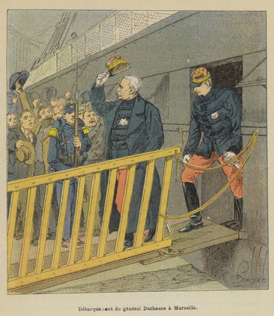Landung von General Duchesne in Marseille von after Louis Charles Bombled