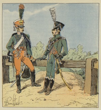 Kaiserliche Garde, Ehrenwache, 1813-1814, Gendarme der Ordonnanz, 1806-1807 von after Louis Charles Bombled