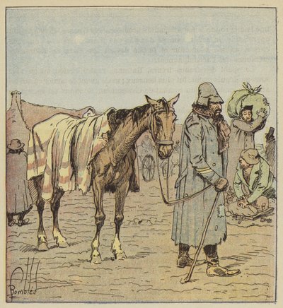 Jüdischer Händler begleitet die deutschen Armeen, nach der Natur von after Louis Charles Bombled