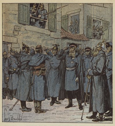 Hauptmann Pendezec und General Treskow von after Louis Charles Bombled