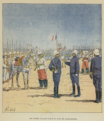 Oberst Bouguie erhält das Kommandeurskreuz von after Louis Charles Bombled