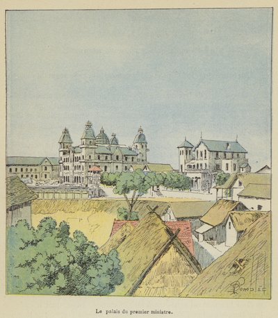 Der Palast des Premierministers von after Louis Charles Bombled
