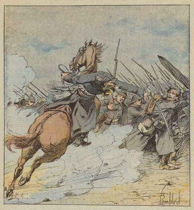 Tod des Obersts de Kontski von after Louis Charles Bombled