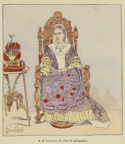 Ihre Majestät Ranavalo III, Königin von Madagaskar von after Louis Charles Bombled