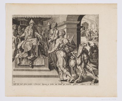 David bringt Saul die Geschenke seines Vaters von after Maarten van Heemskerck
