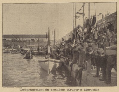 Präsident Kruger von Transvaal bei der Ankunft in Marseille von after Nadar