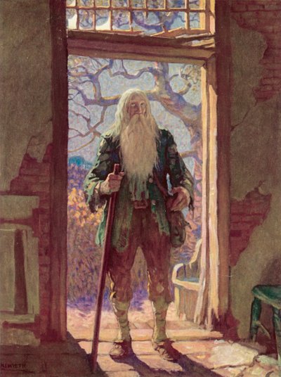 Illustration für Rip Van Winkle von after Newell Convers Wyeth