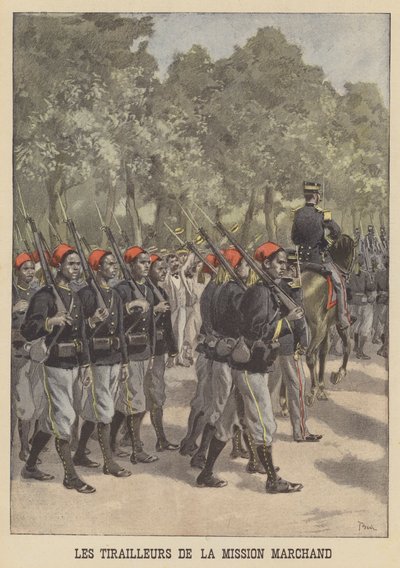 Französische Kolonialtirailleure der Marchand-Mission von after Oswaldo Tofani
