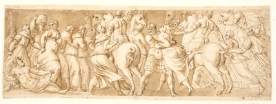 Der Raub der Sabinerinnen, linke Hälfte von after Polidoro da Caravaggio