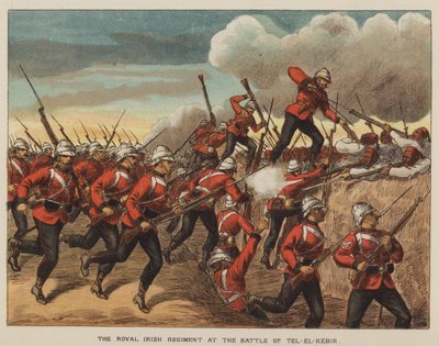 Das Royal Irish Regiment in der Schlacht von Tel-El-Kebir von after Richard Simkin