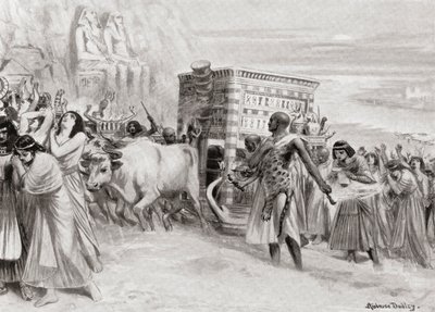 Ein Trauerzug während der XIX. Dynastie, altes Ägypten, aus Hutchinsons Geschichte der Nationen, veröffentlicht 1915 von after Robert Dudley