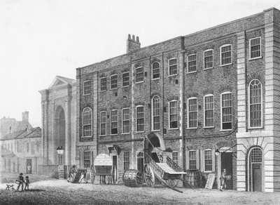 Südansicht des Theatre Royal in der Portugal Street, Lincolns Inn Fields, 1811 von Thomas Hosmer after Shepherd