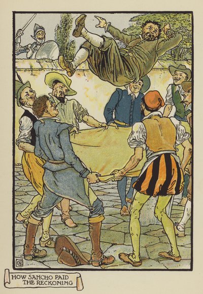 Wie Sancho die Rechnung bezahlte von after Walter Crane