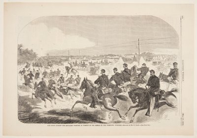 Die Union Kavallerie und Artillerie starten die Verfolgung der Rebellen auf der Yorktown Turnpike von after Winslow Homer