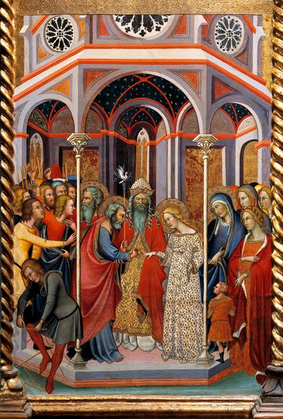 Heirat der Jungfrau (Detail) von also Manfredi de Battilori Bartolo di Fredi