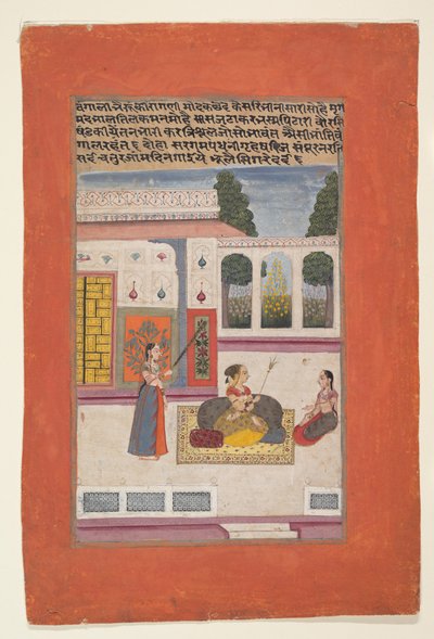 Bangali Ragini: Folio aus einer Ragamala-Serie (Girlande der musikalischen Modi) von anonymous 