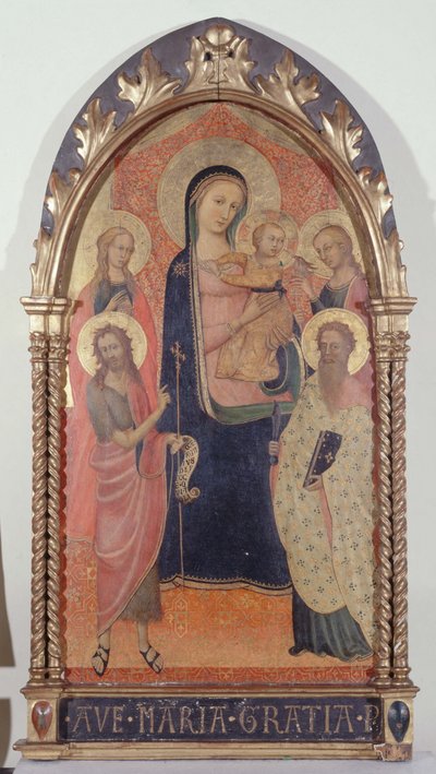 Jungfrau mit Kind mit Johannes dem Täufer, Bartholomäus, Maria Magdalena und Margarete von anonymous 