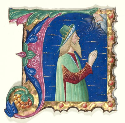 Initiale A aus einem Choralbuch mit König David von attributed to Guglielmo Giraldi del Magri [or