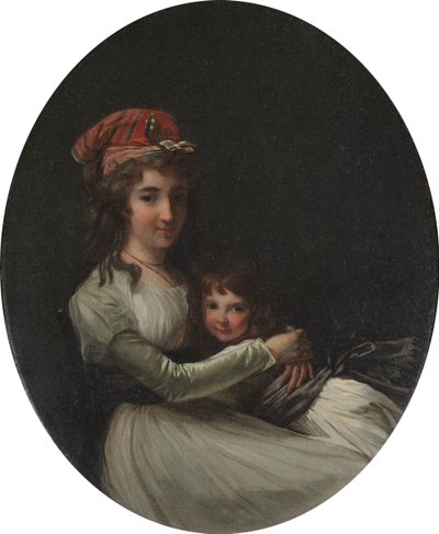 Porträt einer Mutter und Tochter von attributed to Henri Pierre Danloux
