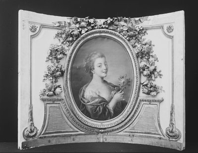 Frau mit einer Rose, eines von einem Set, 1770-90 von ca. 1775 . French Painter