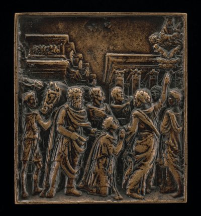 Augustus und die Sibylle von called Riccio Andrea Briosco