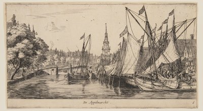 De Appelmarckt, aus Ansichten von Amsterdam von called Zeeman Reinier Nooms